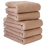 hiorie(ヒオリエ) 日本製 フェイスタオル ホテルスタイルタオル 5枚セット アーモンド(選べる18色) 瞬間吸水