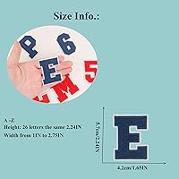 Vista 4 de Letras y números medianos para planchar para ropa, sombrero Jeysey, chaquetas de letras, ropa bordada, parches de letras universitarias azul marino