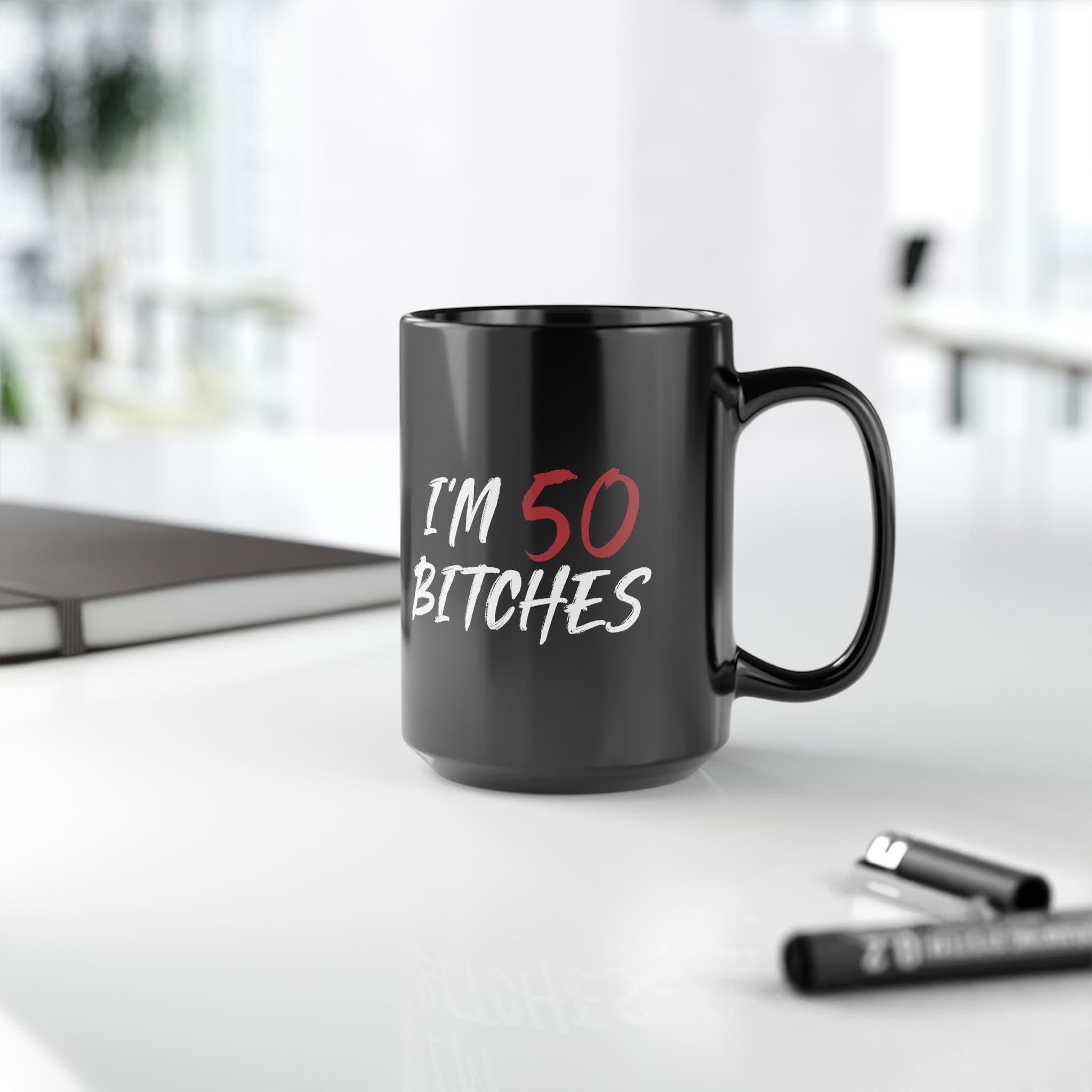 Amazon.com: Jewelayer I'm 50 Bitches 50th Years Birthday Woman Awesome,  Turning 50 Mug For Women, 50th Birthday Favors For Adults Coffee Mug For  Her. (I'm 50 Bitches, Black 15OZ) : Home &