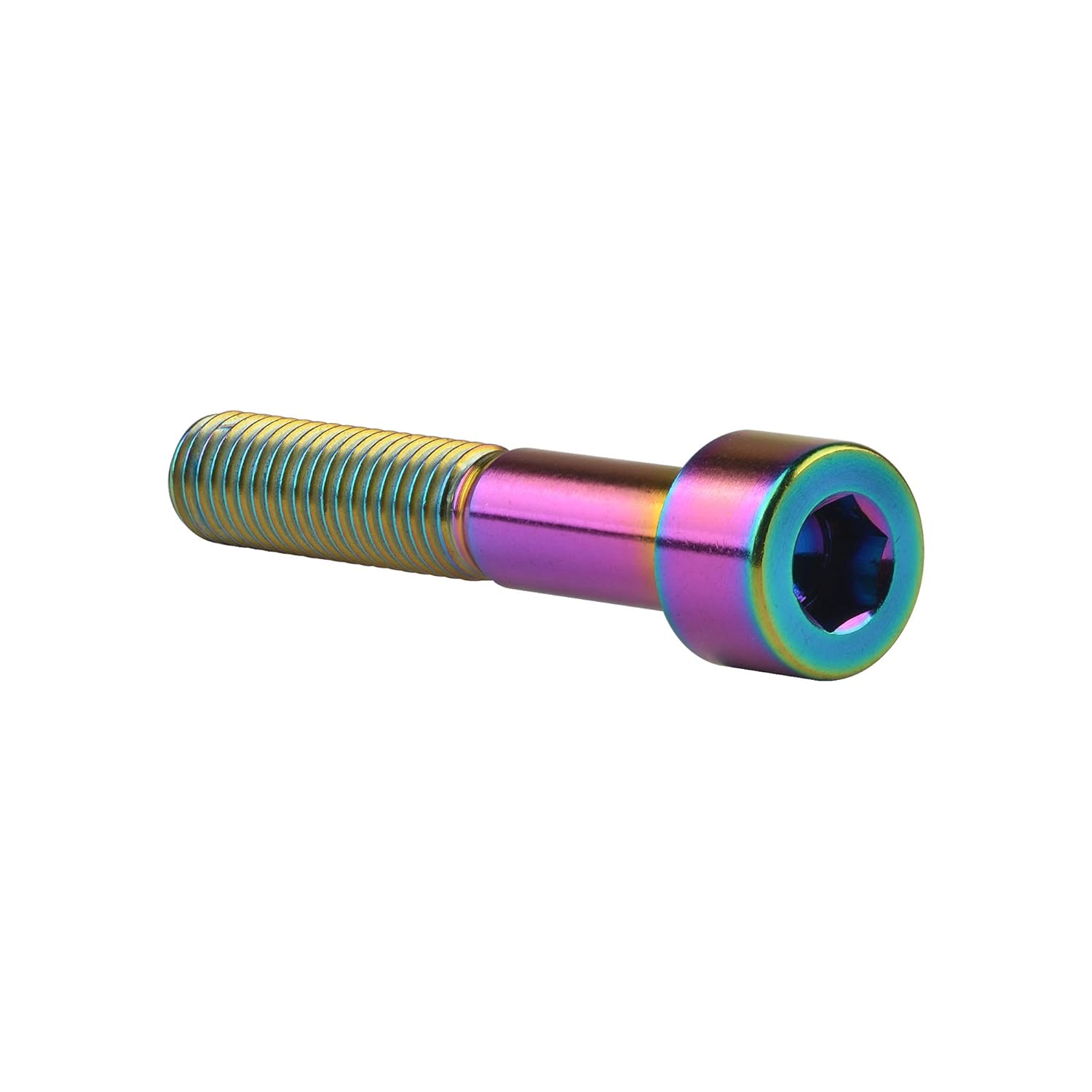 Titanium Cap Allen Socket Head Bolts M10 20 25 30 35 40 45 50 55 60mm Screw Pack of 4 (M10x60mm Pitch 1.25mm, Ranibow)