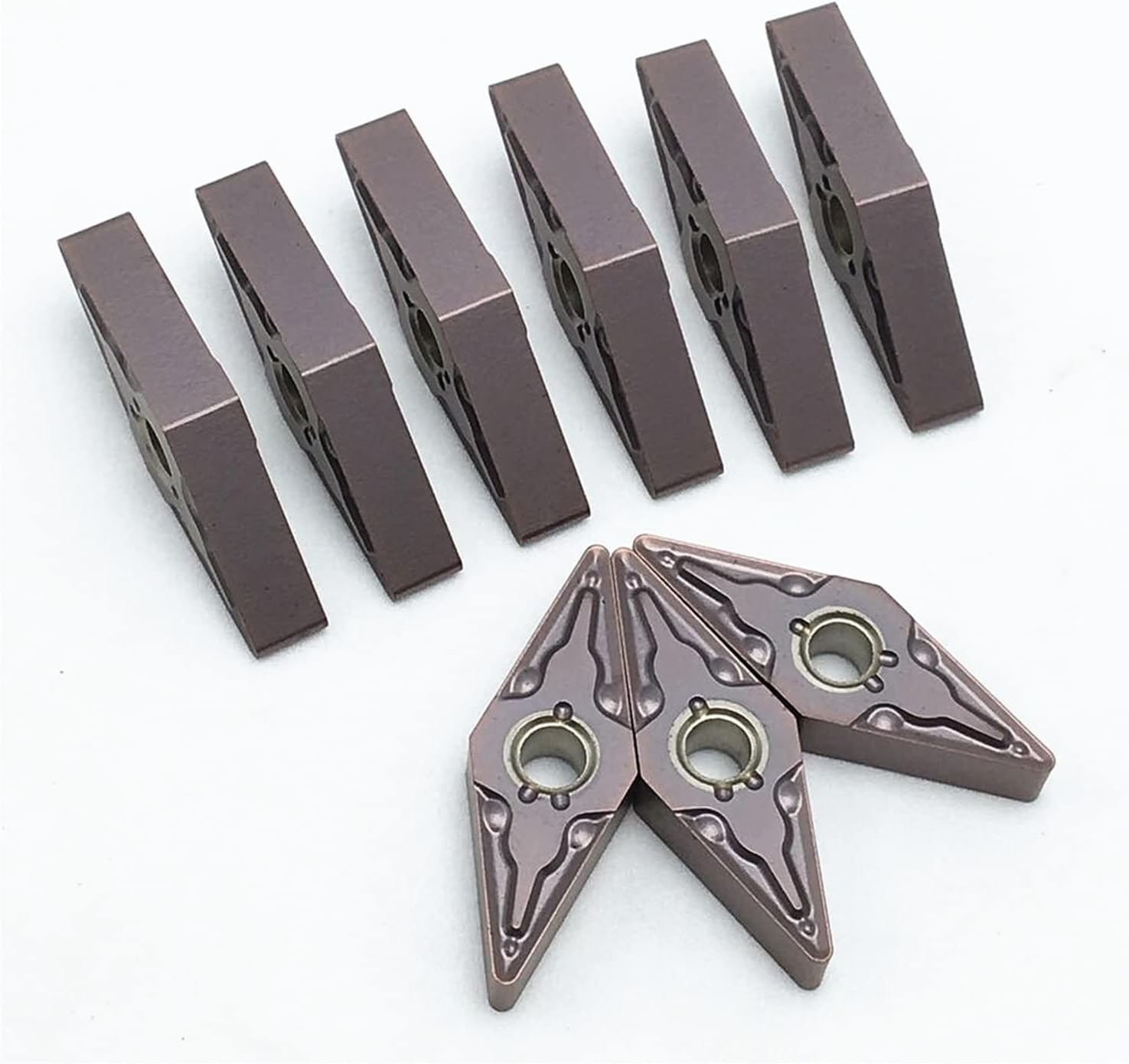 Carbide Tool VNMG160404 MA VNMG160408 MA VP15TF UE6020 High Precision Turning Tool CNC Machine Tool Turning Insert VNMG 160404 (Angle : VNMG160408 MA US735, Shank Diameter : 10PCS(1box))