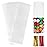 Morepack Cellophane Treat Bags,200 Pcs 3x11 Inches Clear Pretzel Bags,Cello Bags with Twist Ties for Packaging Candies,Cookies