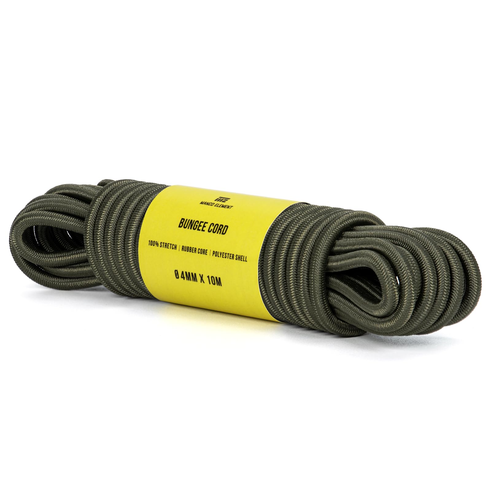 Manco Element Army Green Bungee Cord 4Mm X 10M Elastic Cord Shock Cord
