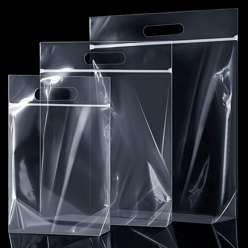 Miniatura 1 de Bolsas de almacenamiento transparentes con cierre de cremallera, bolsa inferior expandible con cremallera, bolsas de plástico transparente con asa