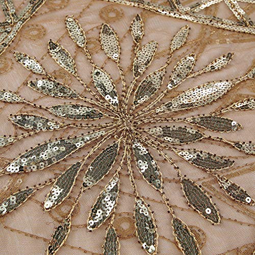 Metme Women's 1920s Scarf Wraps Sequin Deco Fringed Wedding Cape Evening Shawl Vintage Prom4