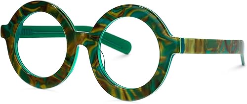 Miniatura 10 de Zeelool Gafas retro gruesas redondas con bloqueo de luz azul para mujeres y hombres Calhoun ZOA01776