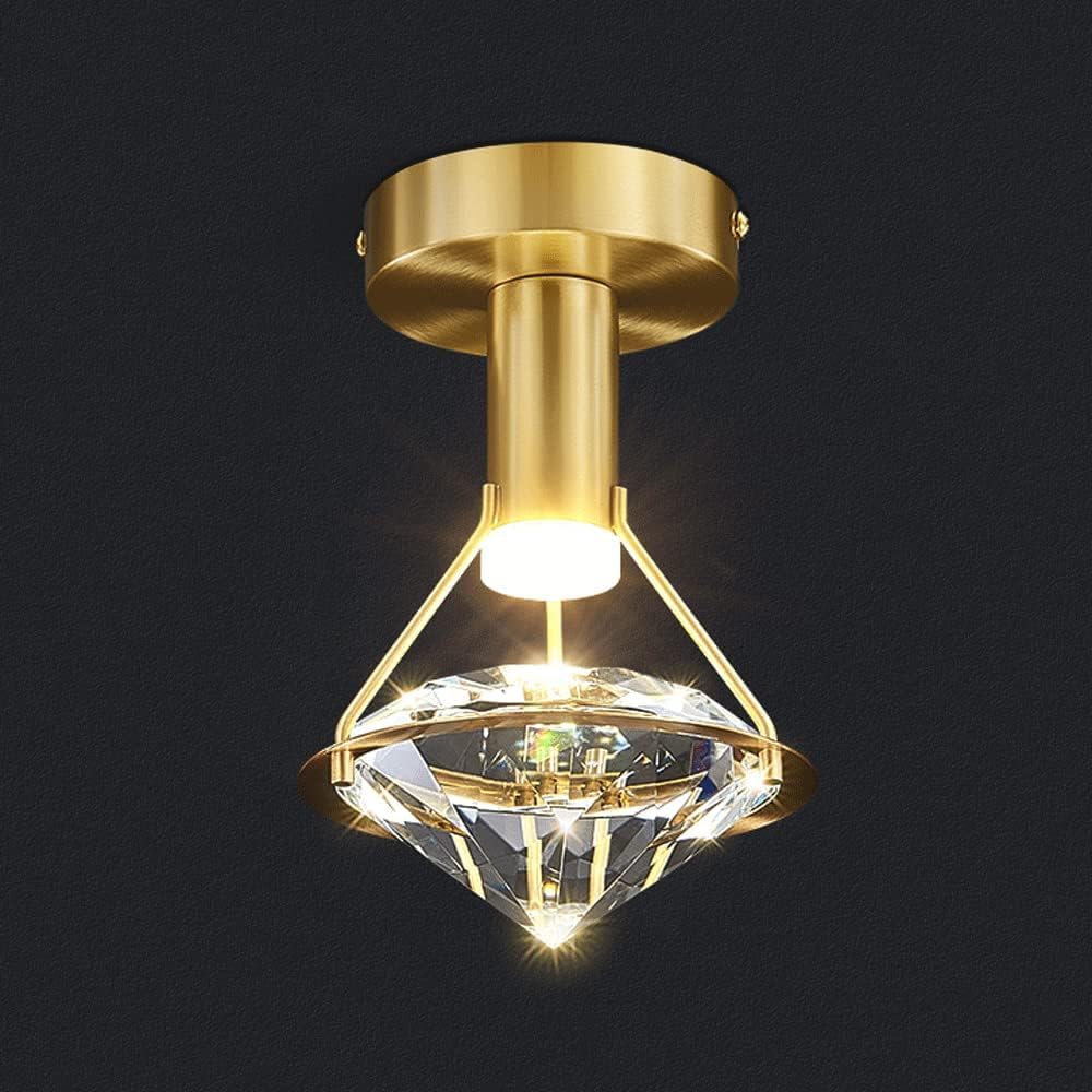 ASerZenith Crystal Ceiling Light Post-Modern Lighting Fixture 3W Led Ceiling Lamp Copper Decoration Ceiling Lamps Compatible