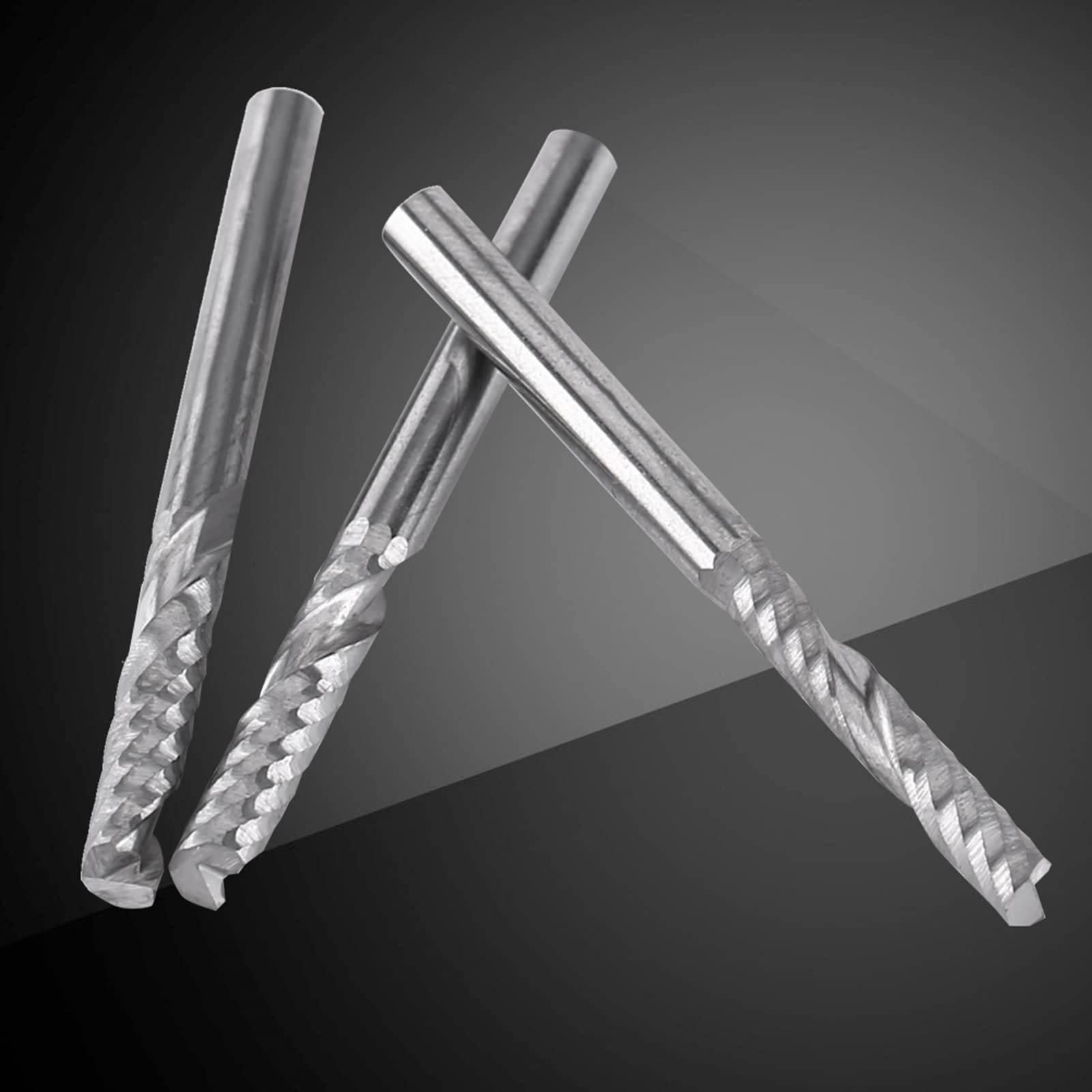 10 stücke Hartmetall Spiralfräser Set Einzel Flöte Fräser Bits CNC Fräser CNC Rotary Grate Set 4mm Schaft