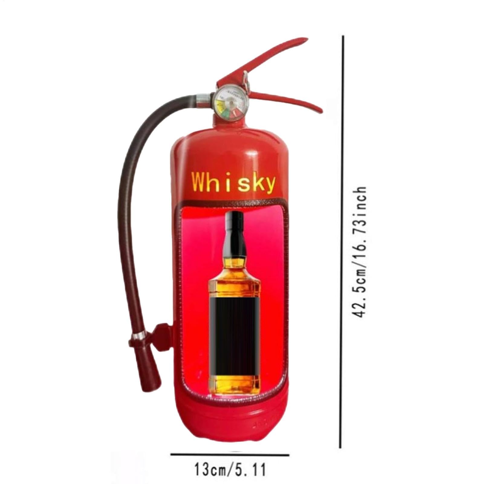 Extintor para botellas de vino, extintor para cajas de vino - Almacenamiento de portabotellas de bebidas - Nuevo sistema de almacenamiento de portabotellas de vino de hierro para bombero amante del
