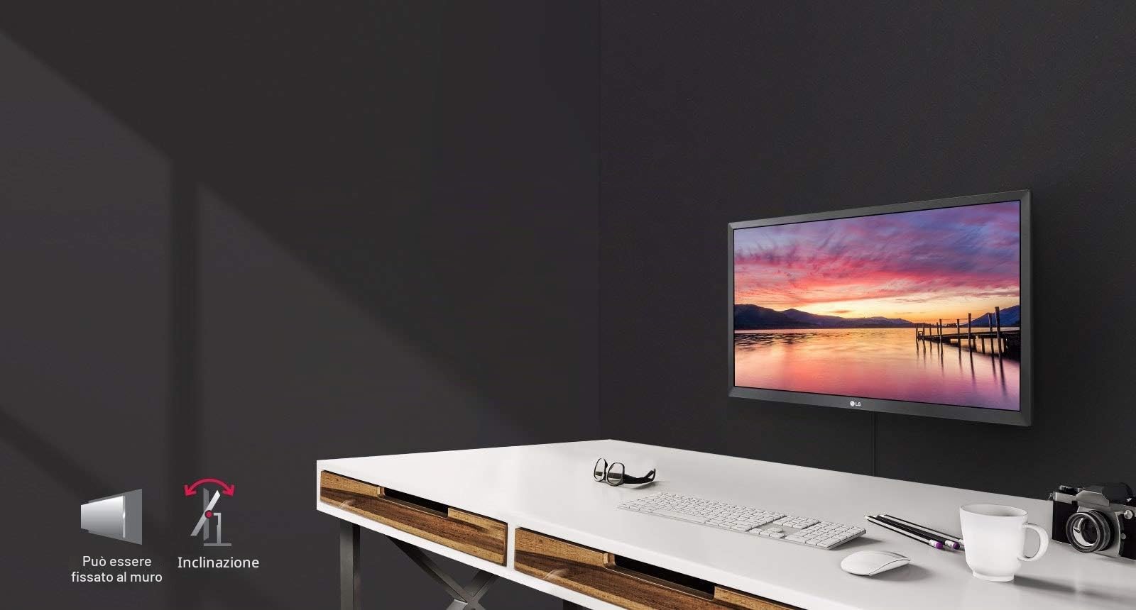 LG 22MK400H Monitor, 21.5", LED FULL HD (1920x1080), 1 ms, Radeon FreeSync 75 Hz, Multitasking, VGA, HDMI