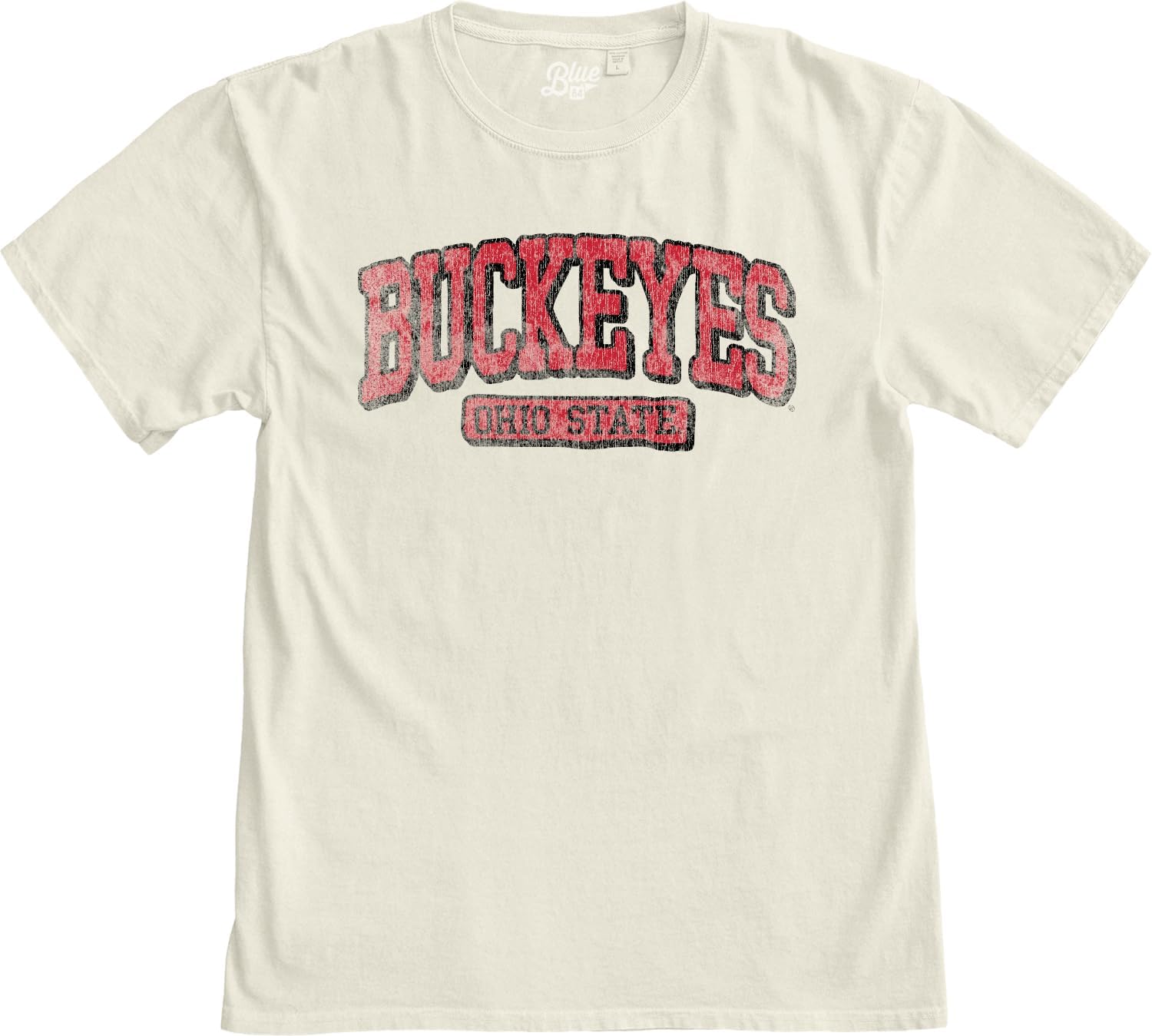 Blue 84 NCAA Unisex-Adult NCAA Officially Licensed T-Shirt Ivory Dyed Ringspun Vintage - Image 4