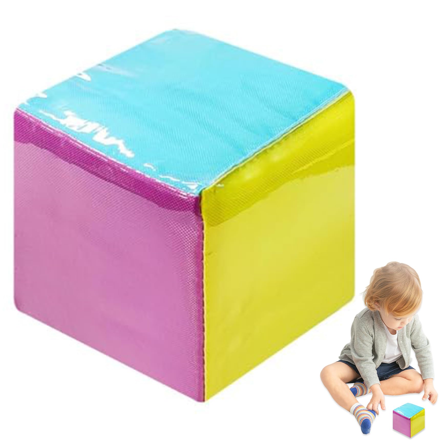 Dadi Grandi, Dadi tascabili Cubi Quadrati in Morbida Schiuma da 3, 9 Pollici con Tasca Trasparente a 6 Lati, Cubi di apprendimento Fai-da-Te, Gioco educativo per l'insegnamento,