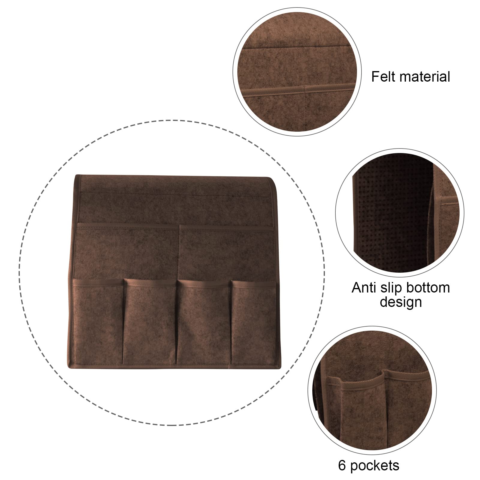 ZERONE Organiseur Accoudoir Canapé 4 Poches Grande Capacité