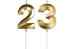 Classy Candles with Golden Touch for a 23rd and 32nd Celebration