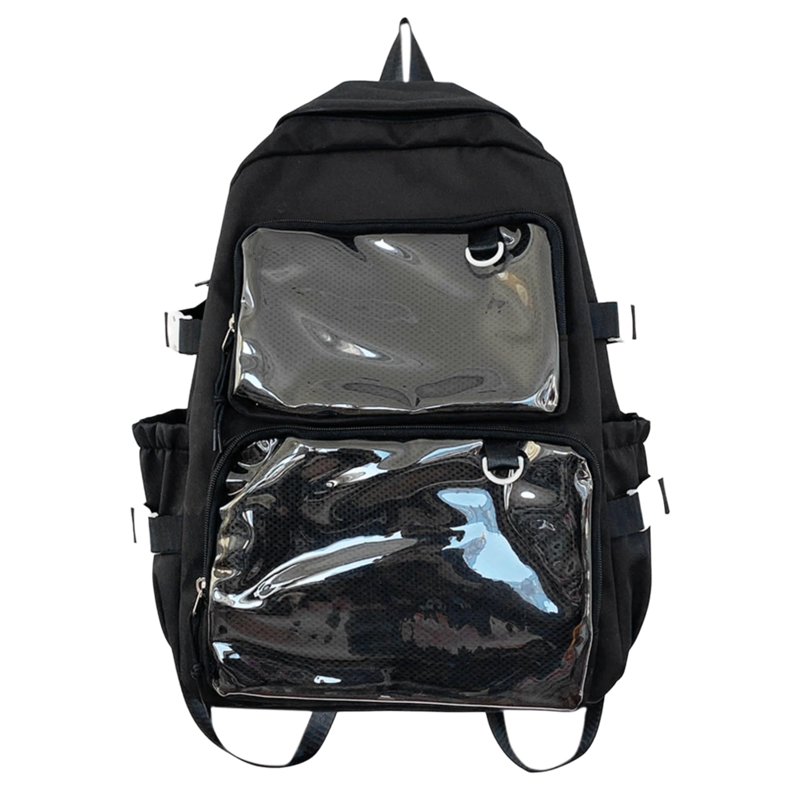 Mochila escolar Zaino Trasparente Di Grande Capacità, Moda Ita Daypack Per Borsa Scolastica Studenti Universitari L'uso Quotidiano Del Campus-black