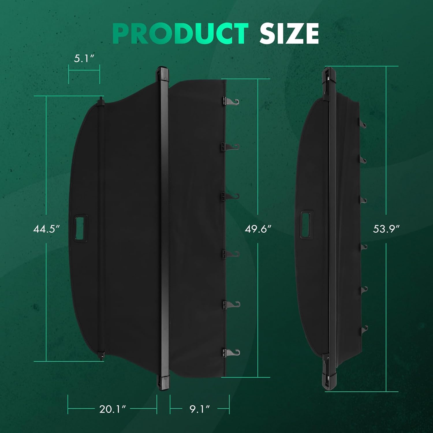 SCITOO Cargo Cover Shade 2015-2023 for Nissan Murano Platinum SL SV S Accessories Retractable Trunk Shielding Shade Cargo Anti-Peeping Luggage Tonneau Cover Privacy Screen