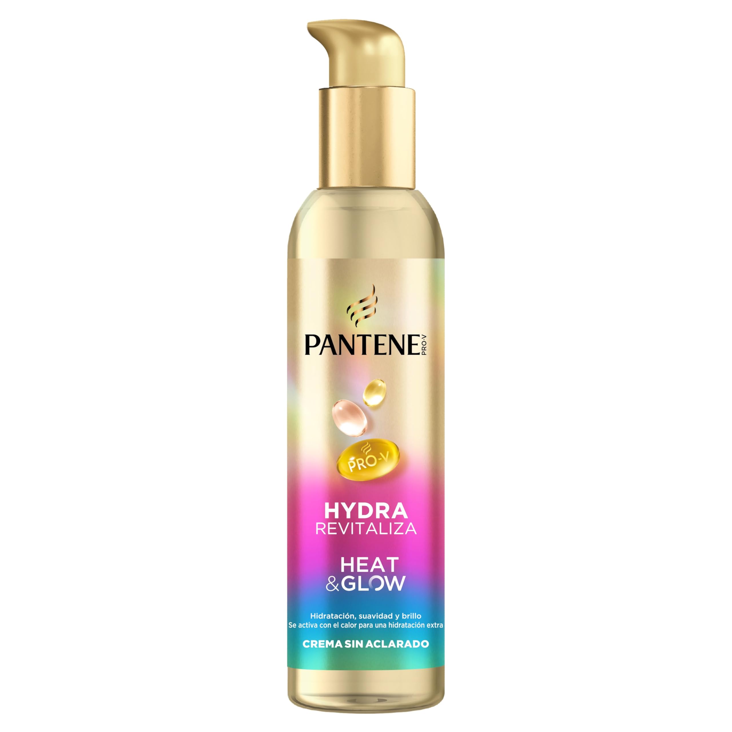 Pantene Pro-V Hydra Rivitalizza Heat & Glow Crema Non Risciacquata 135 ml. Protegge da umidità, crespo e calore. Formula Pro-V attivata dal calore. Morbidezza e lucentezza, senza appello