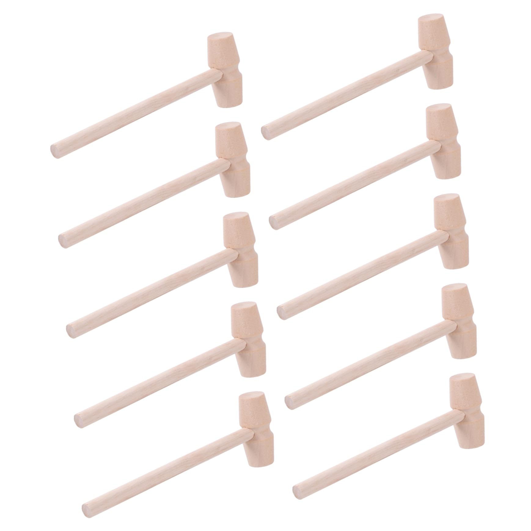 IMIKEYA 1set Mini Wooden Hammers Wood Beat for Educational Cake Making Ergonomic Grip for Home Decoration and Play Activities 10pcs