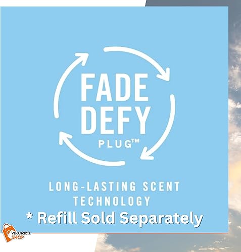 Miniatura 6 de Febreze' Ambientador enchufable Fade Defy Plugs, calentador de aceite perfumado + incluye calcomanía Venancio'sfridge (paquete de 4)