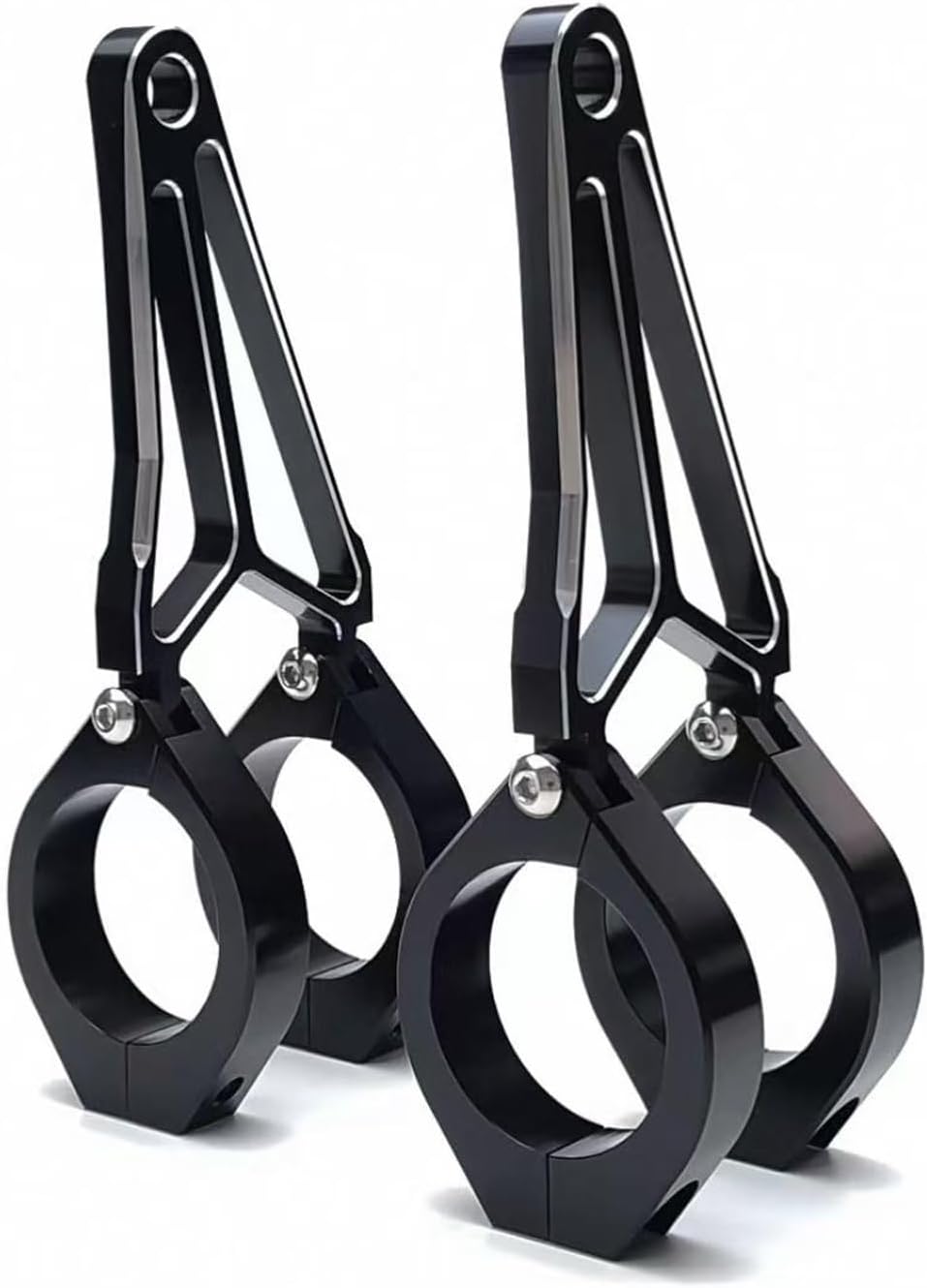 Headlight Clamps Fork Headlight Mount Bracket Turn Light Clamps Black 33mm-41mm/41mm-51mm/51-61mm Motorcycle Accessories Clamp Lamp Brackets(54mm)