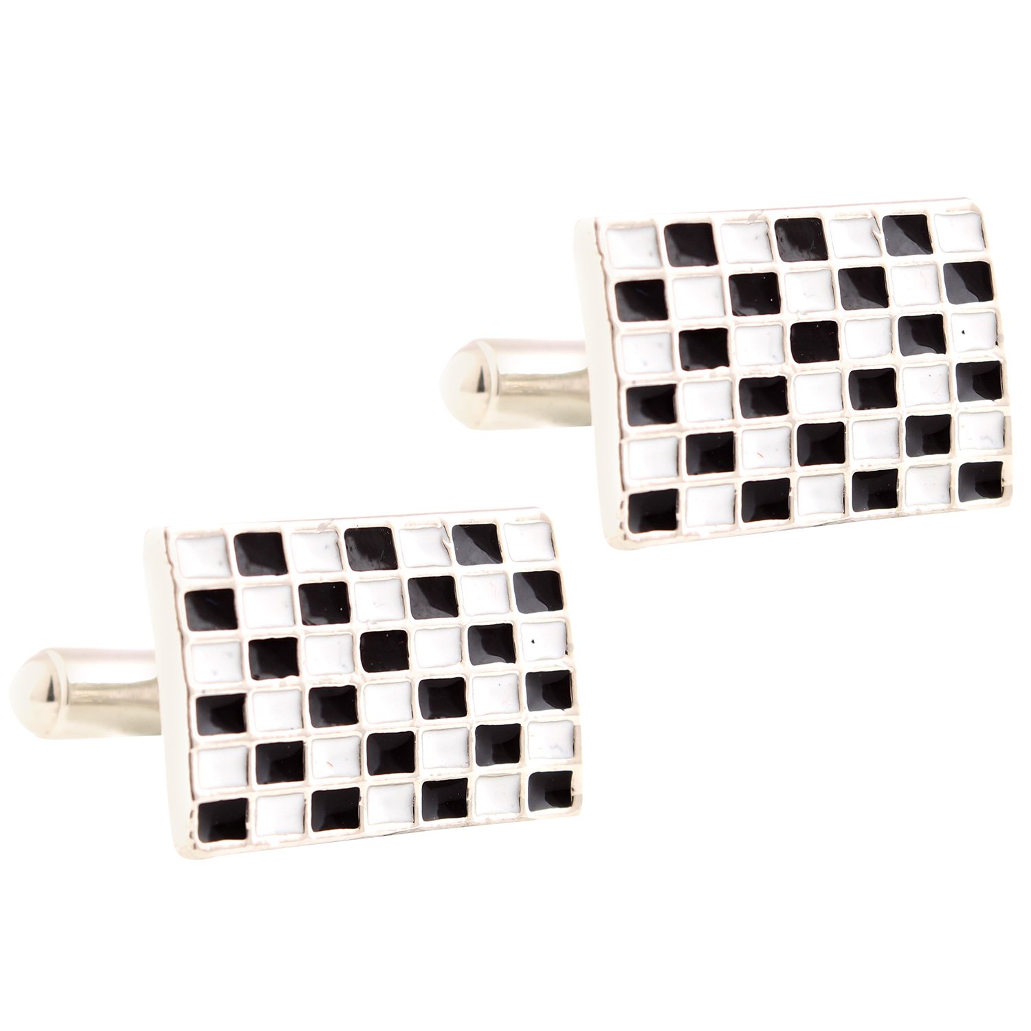 TRIPIN Black and White Collection Brass Cufflink Set for Men in a Gift Box TRIPIN Black and White Collection Brass Cufflink Set for Men in a Gift Box