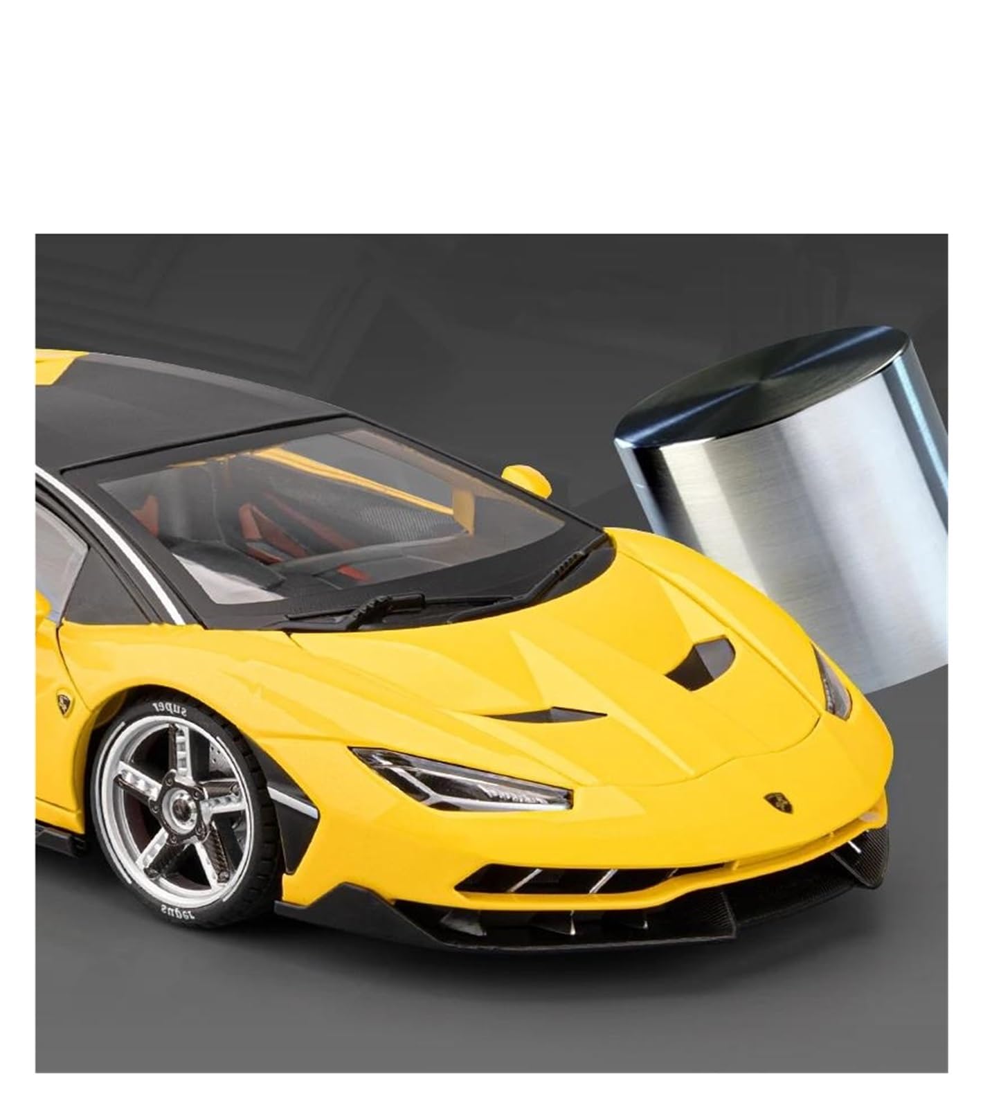 Veicoli a Motore in Scala 1:18 for La Collezione di Modellini di Auto in Lega di Zinco Pressofusa for Lamborghini Centenario LP770-4 Mini Statici Modello di Auto Replica(Black)