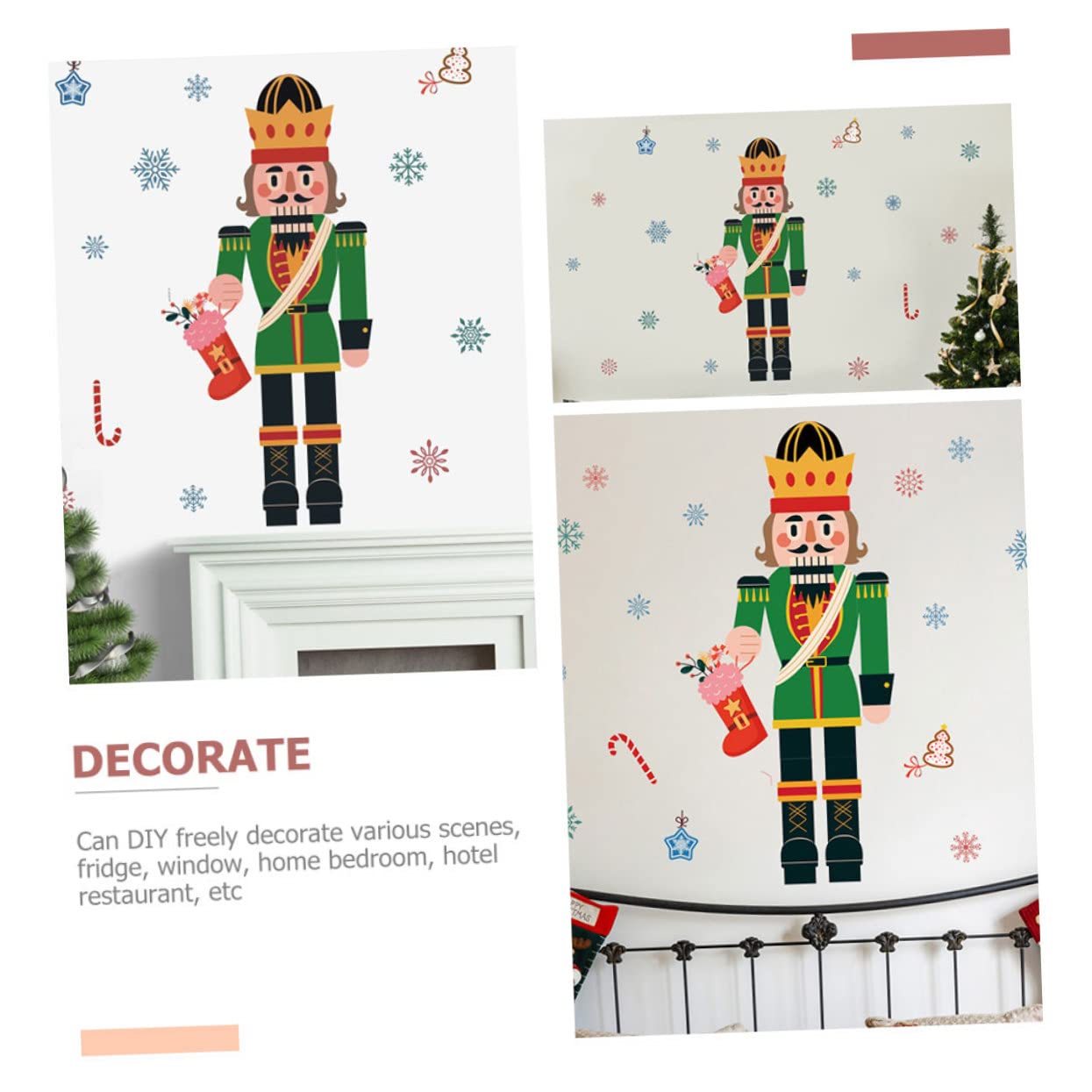 Alipis 4blätter Weihnachts- Fensteraufkleber Selbstklebende Weihnachtsdekoration Für Fenster Und Kühlschrank Für Weihnachtsfeiern Und Leicht Zu Entfernen