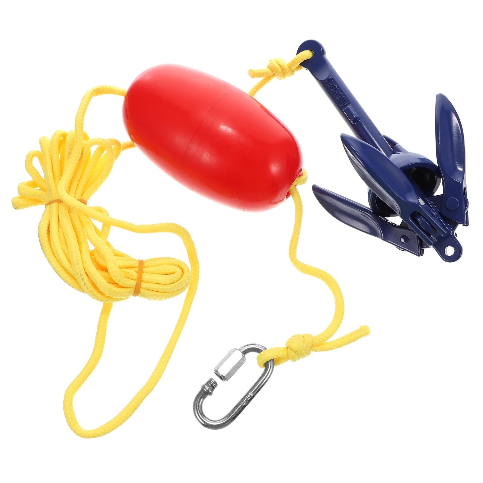 Corda di ancoraggio, 1 Set Kit di ancoraggio boa pieghevole portatile for componente zattera canoa da pesca in lega alluminio