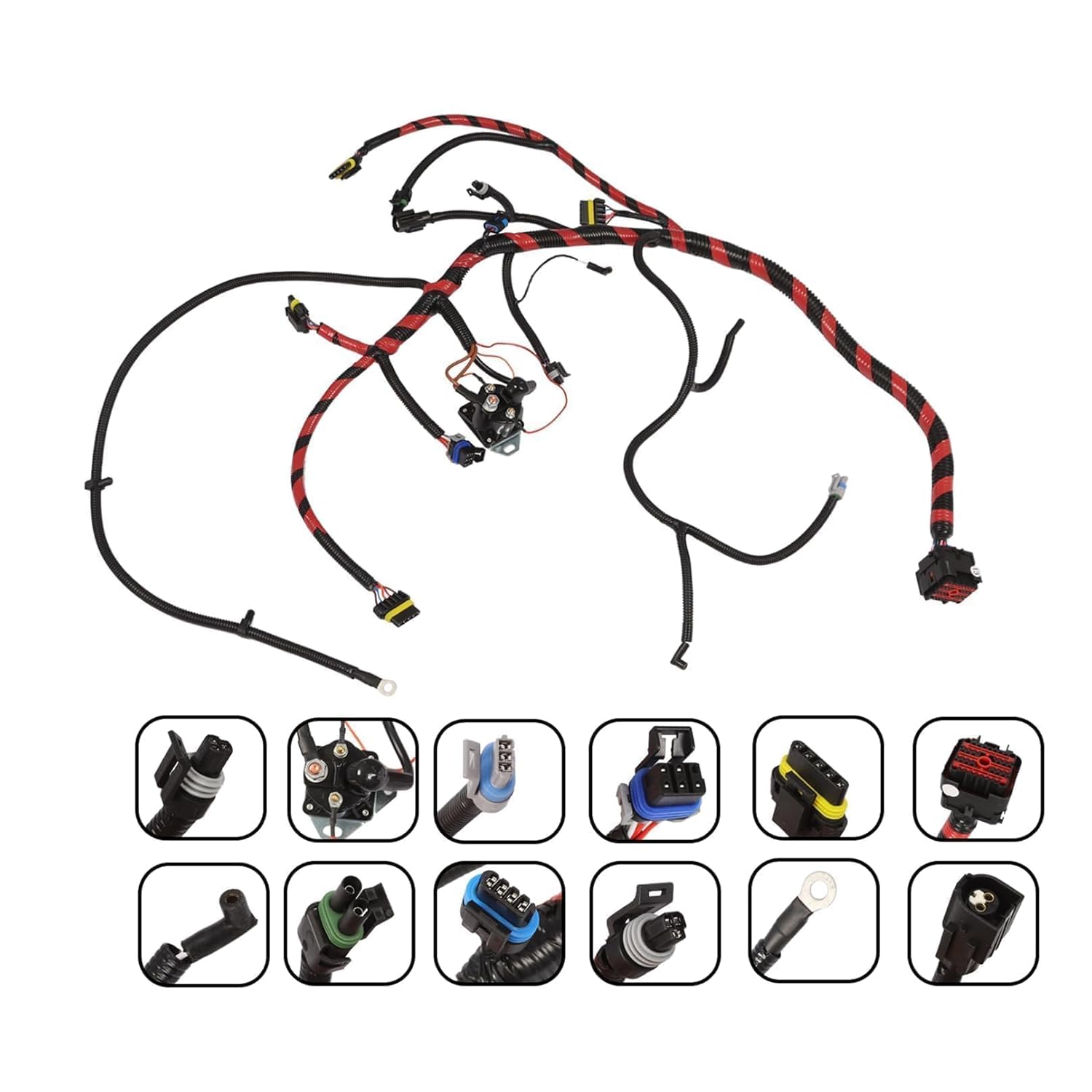 Engine Wiring Harness Compatible with 250 350(Fit F Series) 1994-1996 Super Duty 7.3L S/D Direct Injected Turbo Diesel F6TZ-9A451-F