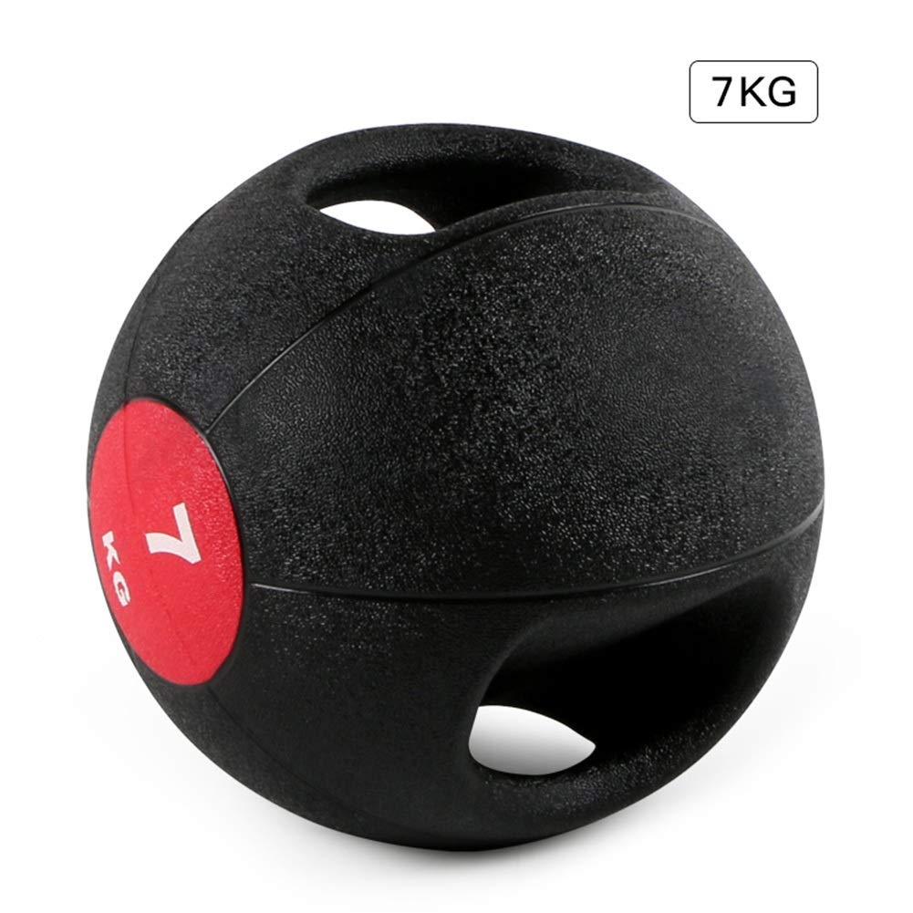 Balones medicinales HUA Balón Medicinal Binaural De Fitness, Pelota De Goma, 3 Kg ~ 10 Kg, Pelotas Hinchables De Entrenamiento De Fuerza Para Hombres Y Mujeres, Adecuado Para Gimnasio Interior Y Exter