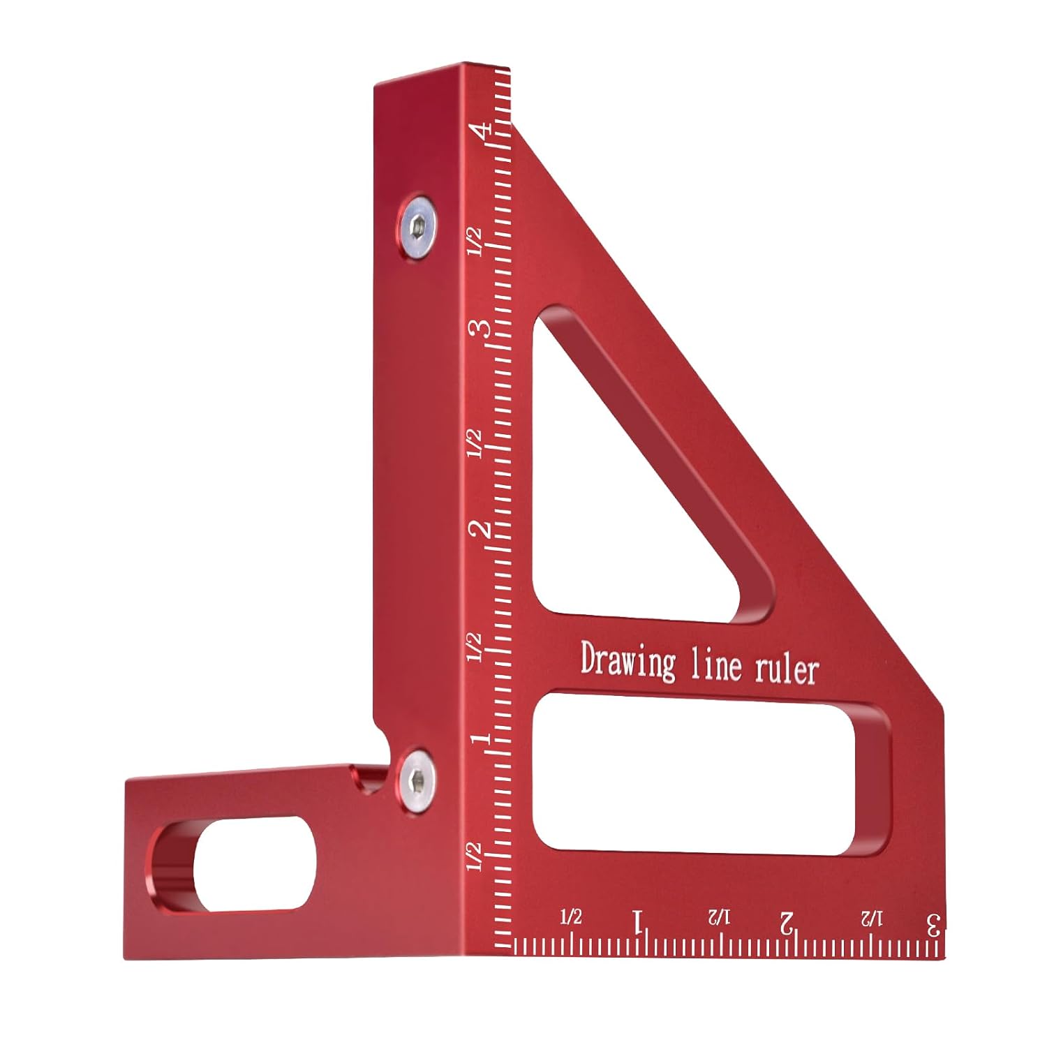 Aleric Imperial 3D Multi Angle Measuring Ruler, High Precision 45/90 Degree Woodworking Tools Aluminum Alloy Miter Triangle Ruler Measuring Tools for Engineer Carpenters