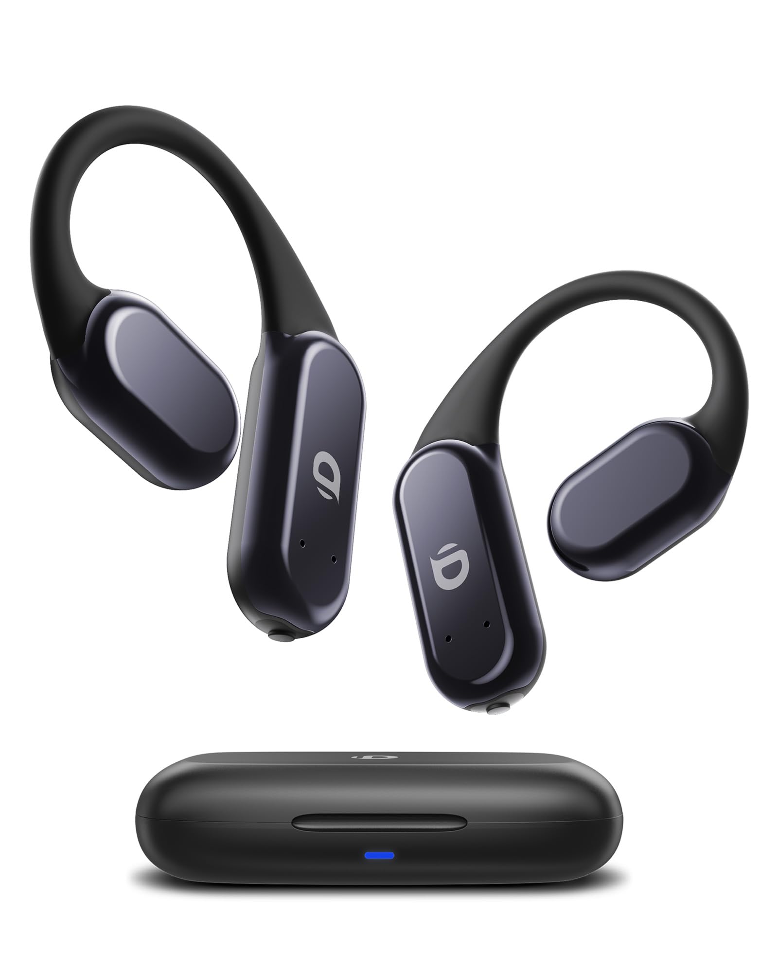 True Wireless Bone Conduction Headphones, OWS Open Ear Earphones with Earhooks, Bluetooth 5.3, Up to 60H Playtime with Case, IP68, AAC/SBC, for Cycling Yoga WorkoutsClimeCo Certified