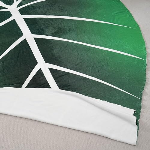 Miniatura 6 de Manta en forma de hojas, manta gigante verde, manta de franela de felpa suave para el hogar, hojas decorativas para los amantes de las plantas, la