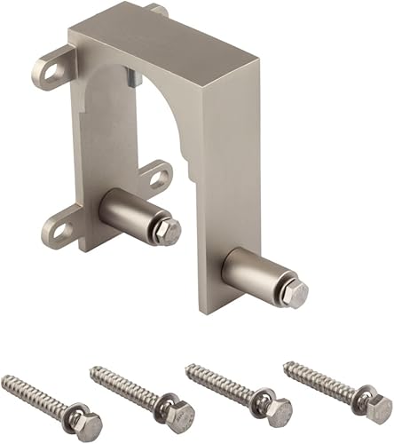 Miniatura 8 de National Hardware N700-116 Soporte de derivación para puerta corrediza interior de granero, 3 58 pulgadas x 5 132 pulgadas x 2 34 pulgadas, oro