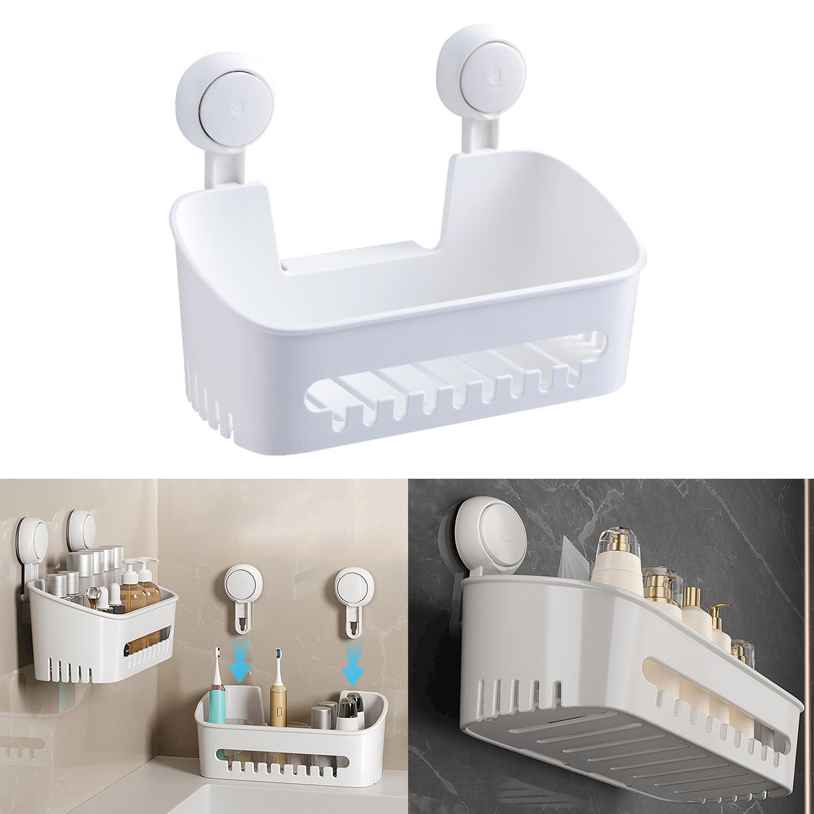 Boîte de Rangement à Ventouse pour Salle de Bain, sans Perçage - Boîte Amovible Inoxydable avec Ventouse, sans Perçage,Étagère de Douche pour Salle de Bain,pour Douche, Carrelage Boîte de Rangement à Ventouse pour Salle de Bain, sans Perçage - Boîte Amovible Inoxydable avec Ventouse, sans Perçage,Étagère de Douche pour Salle de Bain,pour Douche, Carrelage