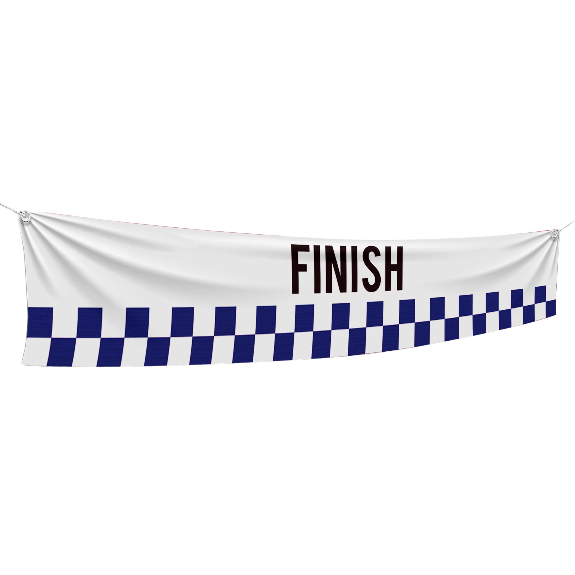 Finish Line Large Banners and Signs for Outdoor by Mavis Printing-Polyester Banner with 4 Holes for Easy Hang Indoor & Outdoor| 6x1 Feet UV & Water
