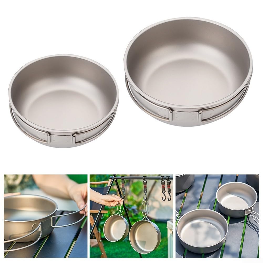 Padella ultraleggera in puro titanio per esterni, perfetta per cucinare (1200 ml)
