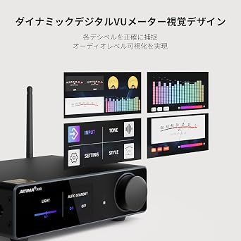 AIYIMA A80 Updated Version TPA3255 Decoding Amplifier HIFI 2.0 Channel QCC 3034 Bluetooth 5.1 Power Amplifier 300W*2 4ohm Stereo Amplifier Support PFFB, AAC, SBC, aptX, aptX-LL, APTX-HD Home Audio