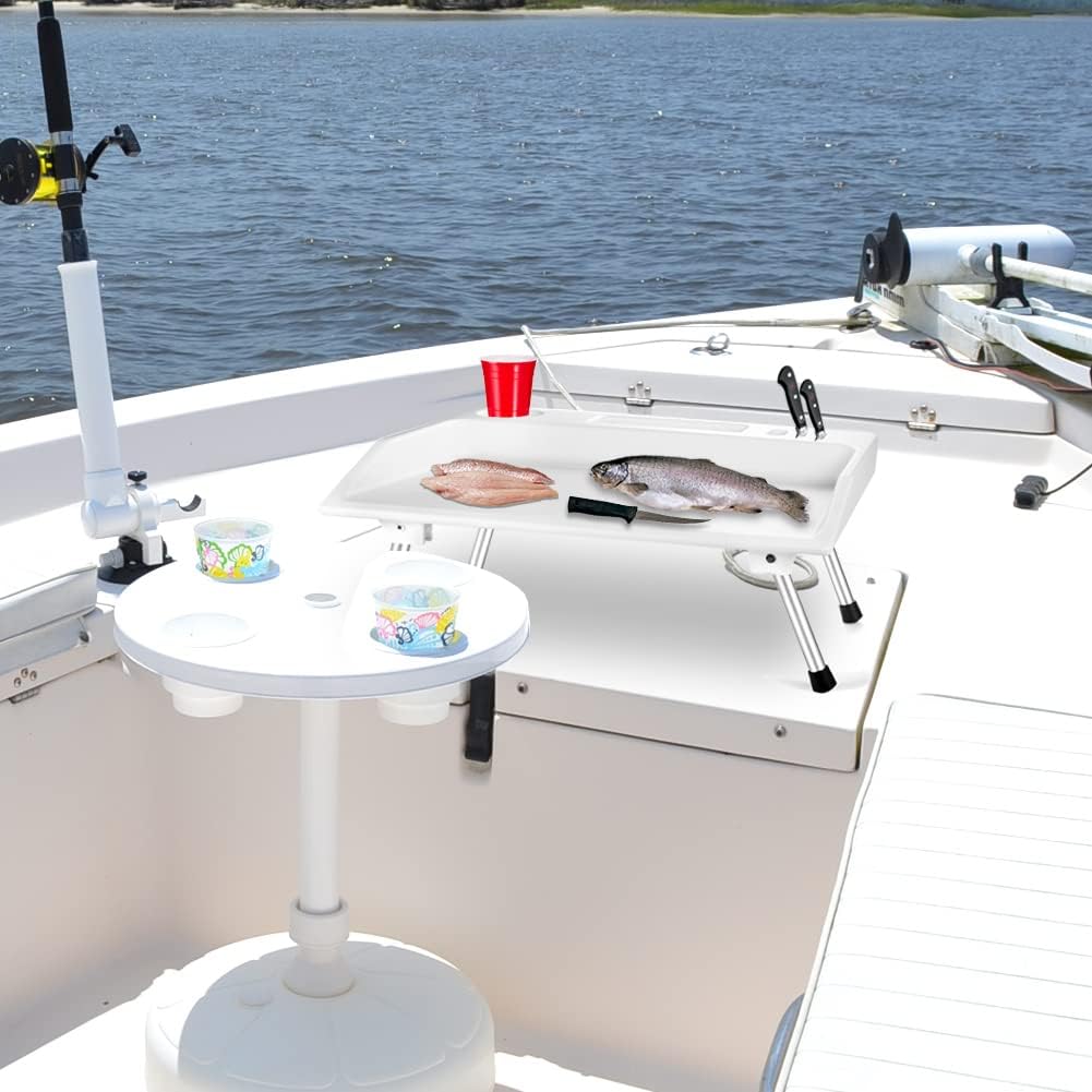 Modern Home Portable Folding Outdoor Tailgate Cutting Board/Prep Tray Fish Fillet Table - Perfect for Fishing/Gardening/Camping/Tailgating
