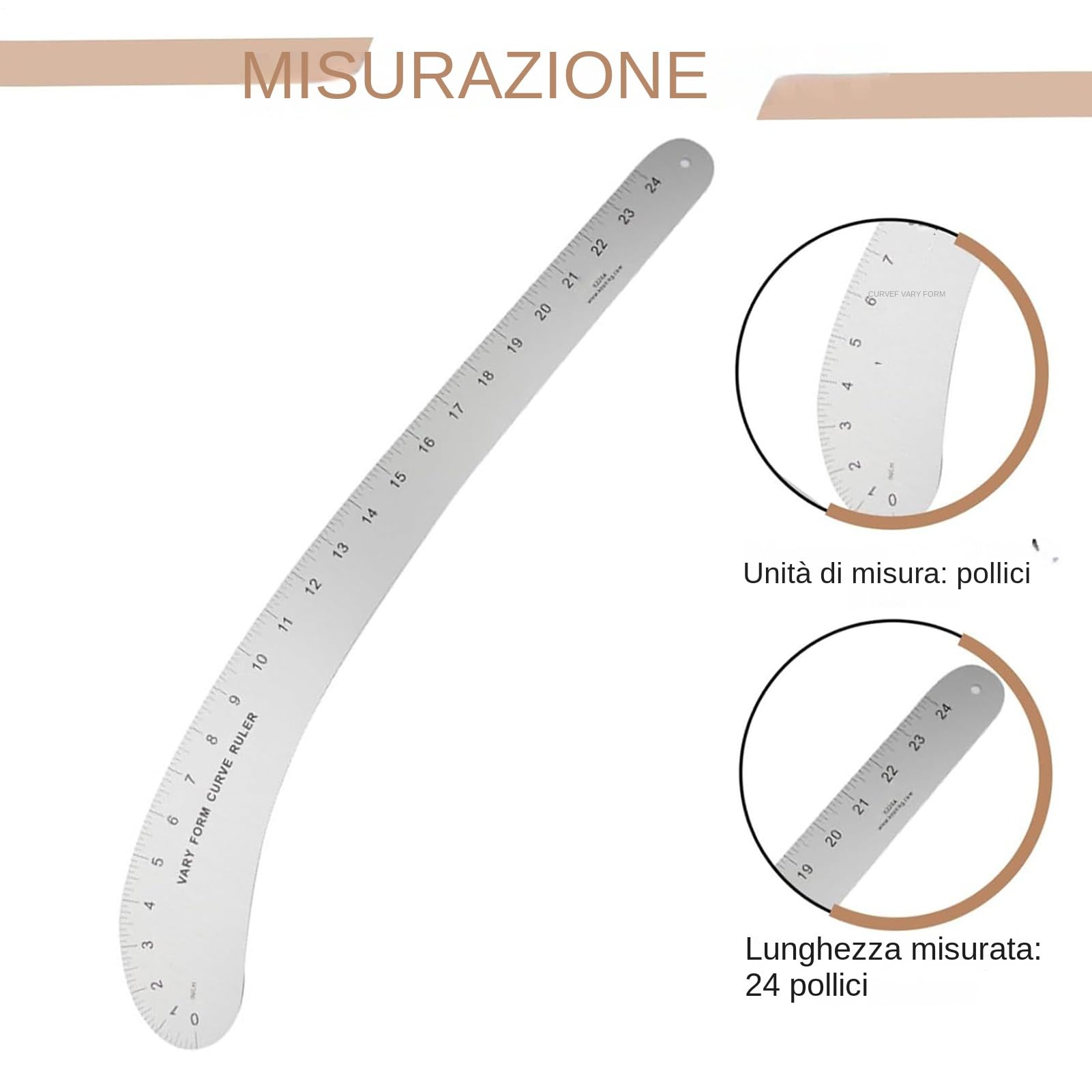 Righello Curvilineo Francese - Righello Della Curva 'anca | Righellos Curvilineo Francese In Alluminio Massiccio Di Forma Variabile | Sovrano Di Cucito Franceses | Modello Disegno In Pre