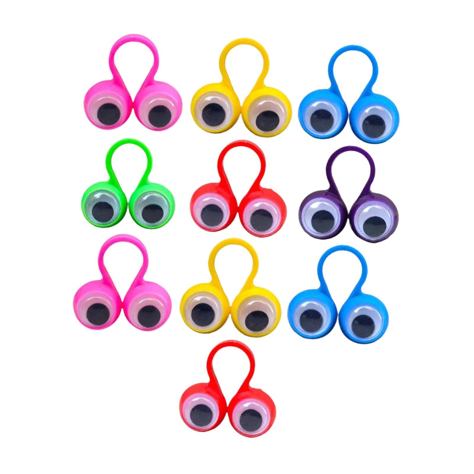 BNF® 10Pcs Eyes Finger Puppets Cute for Party Fillers Goodie Fillers Kids L|Toys & Hobbies | Educational |Other Educational Toys|10 Finger Movement Eye Rings (Random Color)-image-17