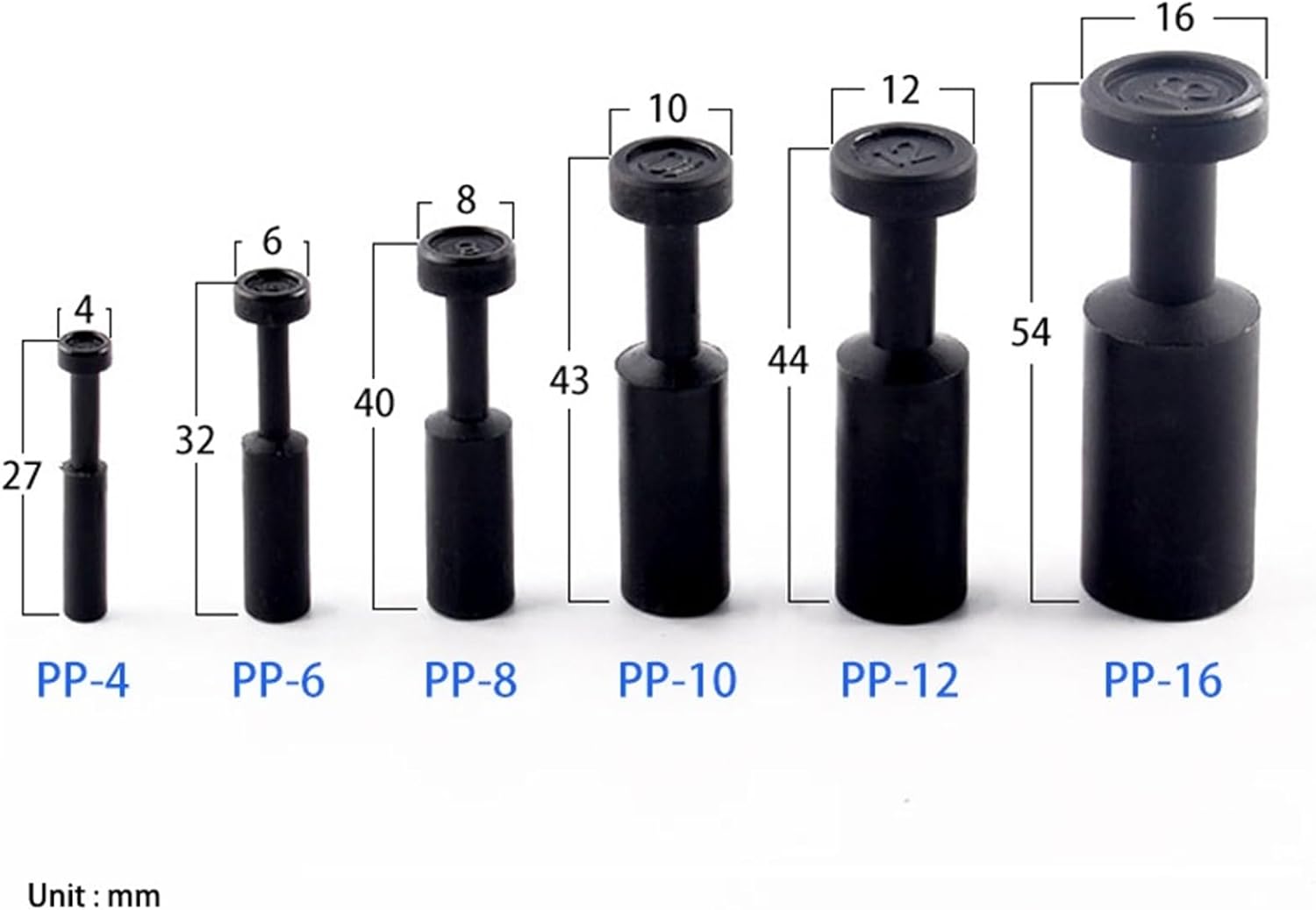 4mm/6mm/8mm/10mm/12mm Pneumatic Plug Fittings Quick Nylon Blanking Fitting Hose Tube Push Fit Dustproof Seal Connector Air Line (Color : PPF, Size : 14mm)