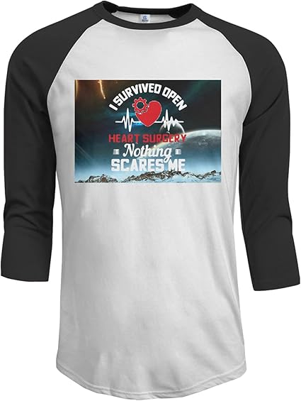 Amazon.com: I Survived Open Heart Surgery Men's Casual Basic Vintage 3/