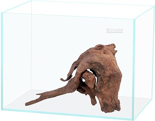 Miniatura 6 de Acuario sin borde de 9.5 galones, tanque de peces pequeño de vidrio ultra transparente de hierro bajo para Betta, 15.7 pulgadas de largo x 11.8