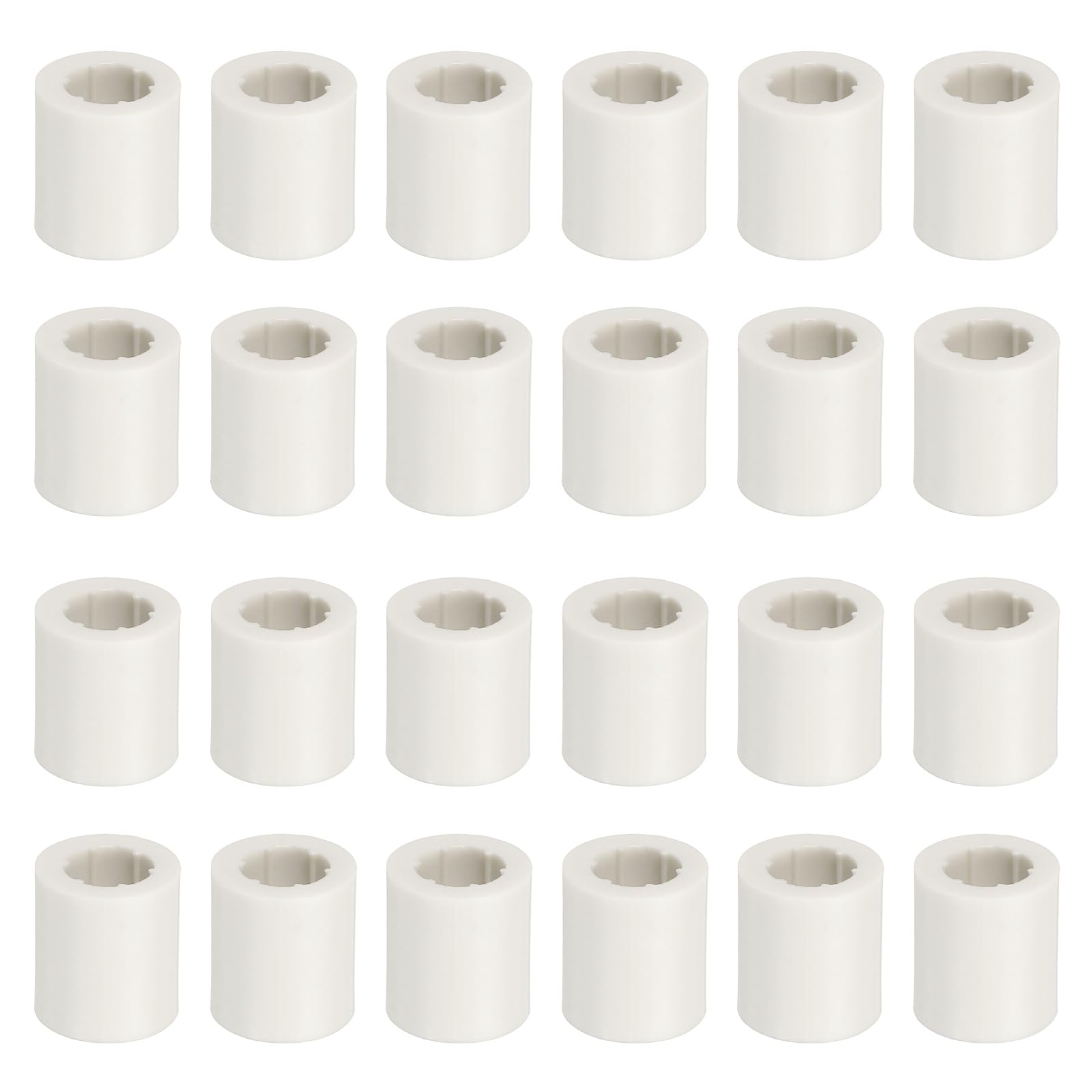 YELARXI Billiard Cue Ferrules, Pool Cue Ferrule Snooker Pool Stick Tips Replacement Accessories & 24Pcs & 11x12.7mm &White - Fitting for (Billiards Stick/Pool Hall)