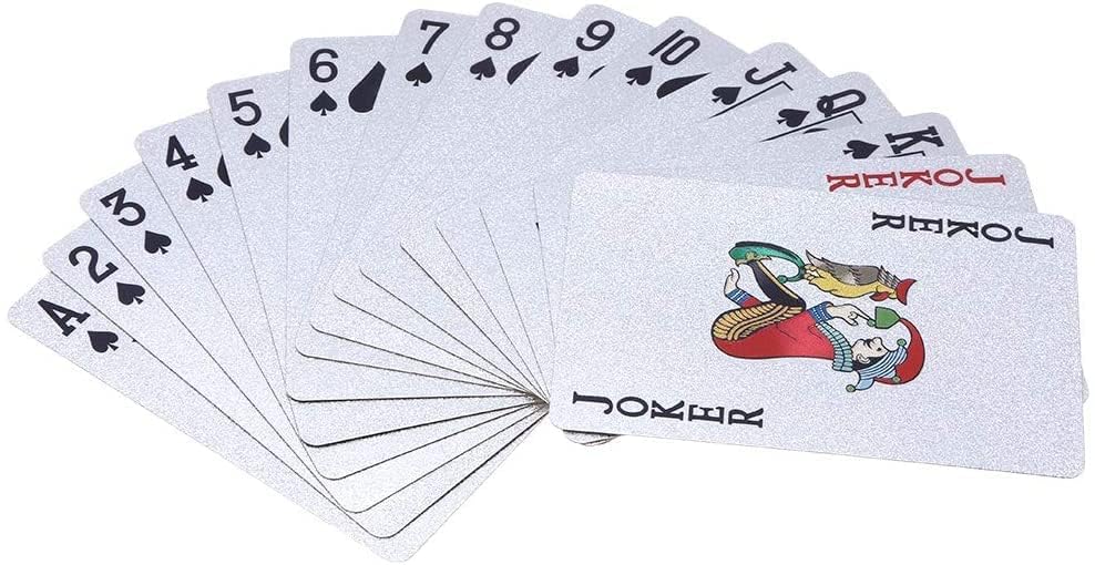 Image of FOLA MOOLYAVAAN Product Black Box Plastic Playing Cards, Bridge Size, Regular Index, (Pack of 1)