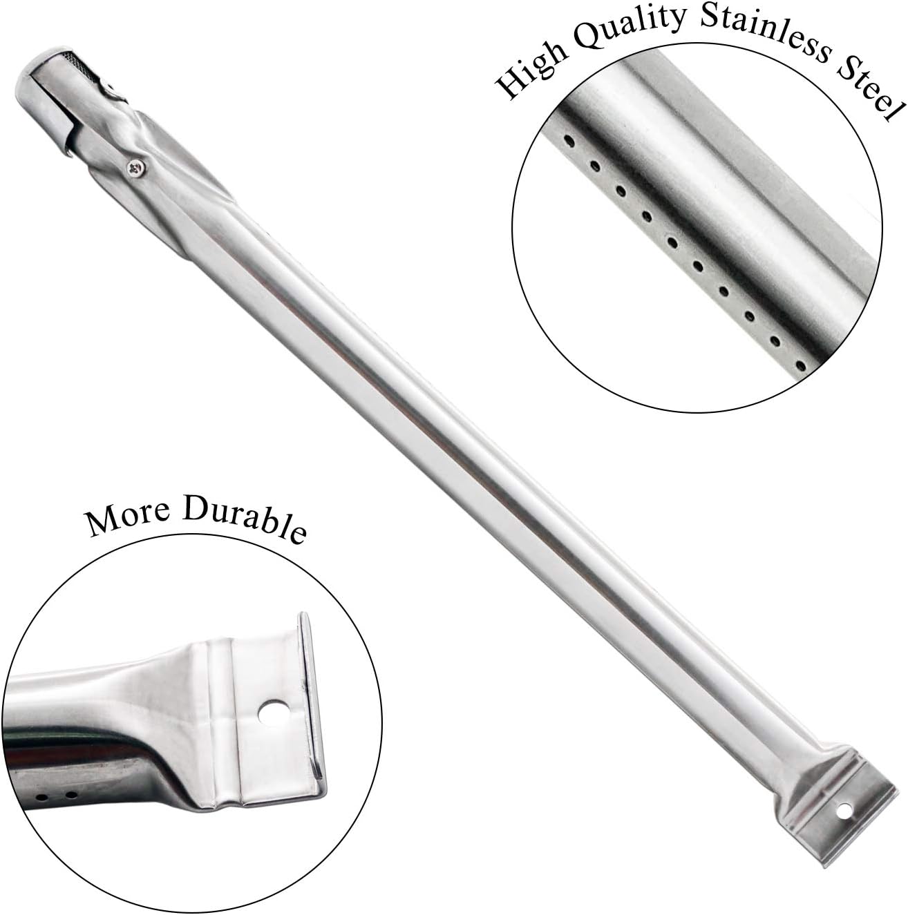 Hisencn Repair Kit Replacement for Kitchen Aid 720-0819 720-0787D 720-0819G 720-0953 720-0953A 730-0953 Gas Grill Model, Stainless Steel 16.5 inch Grill Burners Tube, Heat Plate Tent Shield Deflector