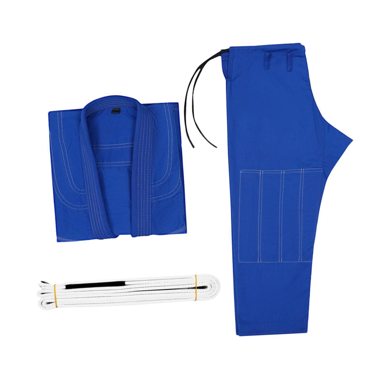 BEALIFE Accessori per abbigliamento per arti marziali, cintura in comoda e leggera per kimono da torneo Brazilian Jiu Jitsu Gi per bambini, uniformi per , Blu , A3