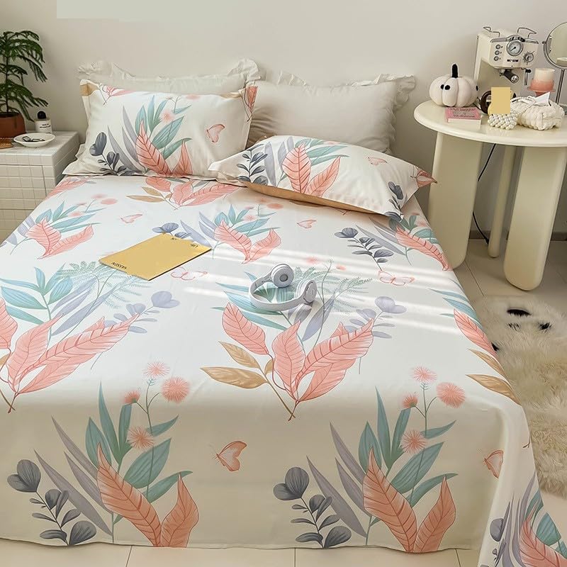 Draps pur coton grand lit double 1,5m drap housse imprimé 230x250cm