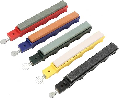 Miniatura 9 de Juego de afilador de cuchillos profesional, sistema de afilado de cuchillos con afilador de cuchillos en ángulo Flxed, juego de piedra para afilar,